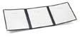 Menu Solutions SE330C-BU Triple Panel 6-View Fold-Over Menu Cover 8-1/2" x 11" - Burgundy - Image 2