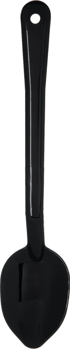 Carlisle 442003 One-Piece Plastic Solid Serving Spoon with Notched Handle 13" - Black - Image 12