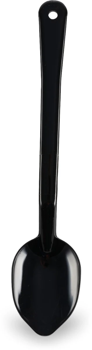 Carlisle 442003 One-Piece Plastic Solid Serving Spoon with Notched Handle 13" - Black - Image 14