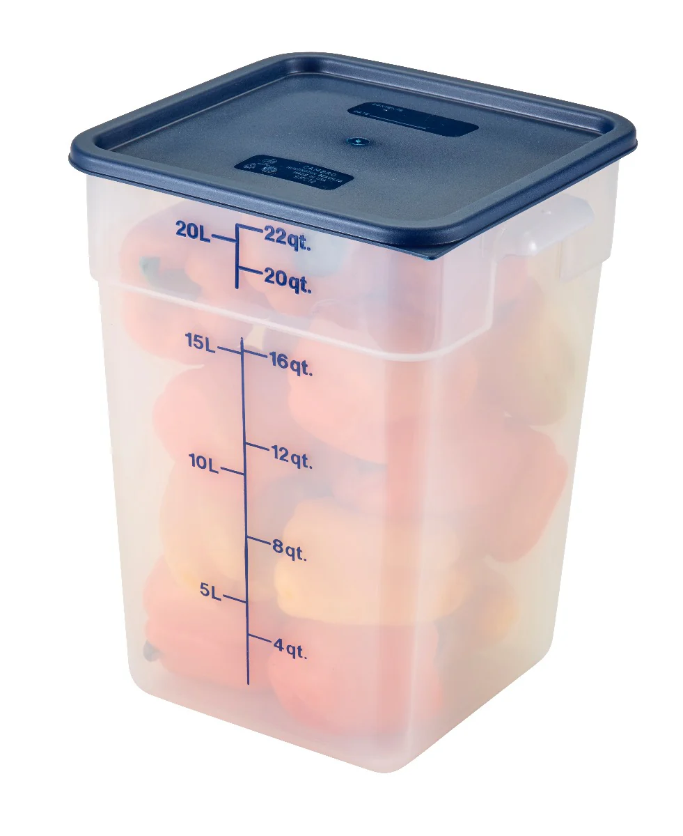 Cambro SFC12453 CamSquare Food Container Lid for 12, 18 & 22 qt - Blue - Image 3
