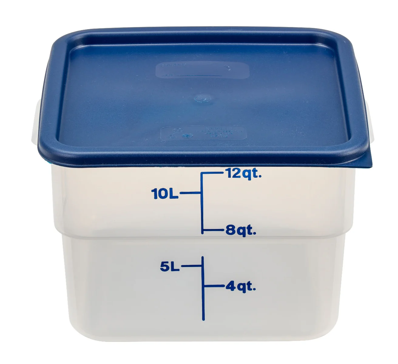 Cambro SFC12453 CamSquare Food Container Lid for 12, 18 & 22 qt - Blue - Image 4