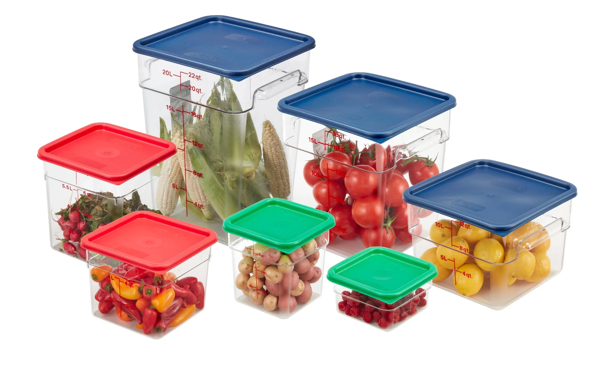 Cambro SFC2452 CamSquare Food Container Lid for 2 & 4 qt - Kelly Green - Image 3