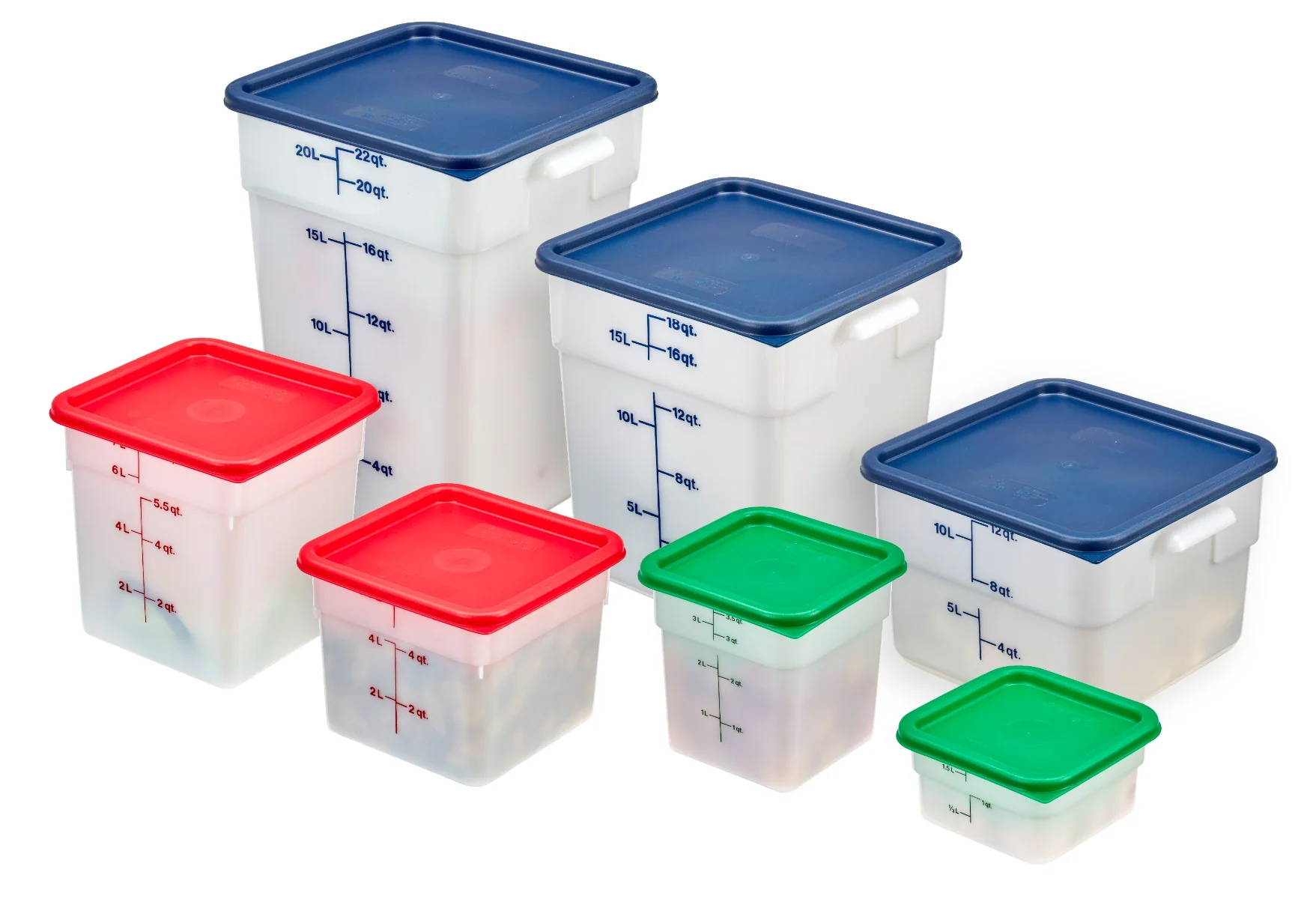 Cambro SFC2452 CamSquare Food Container Lid for 2 & 4 qt - Kelly Green - Image 4