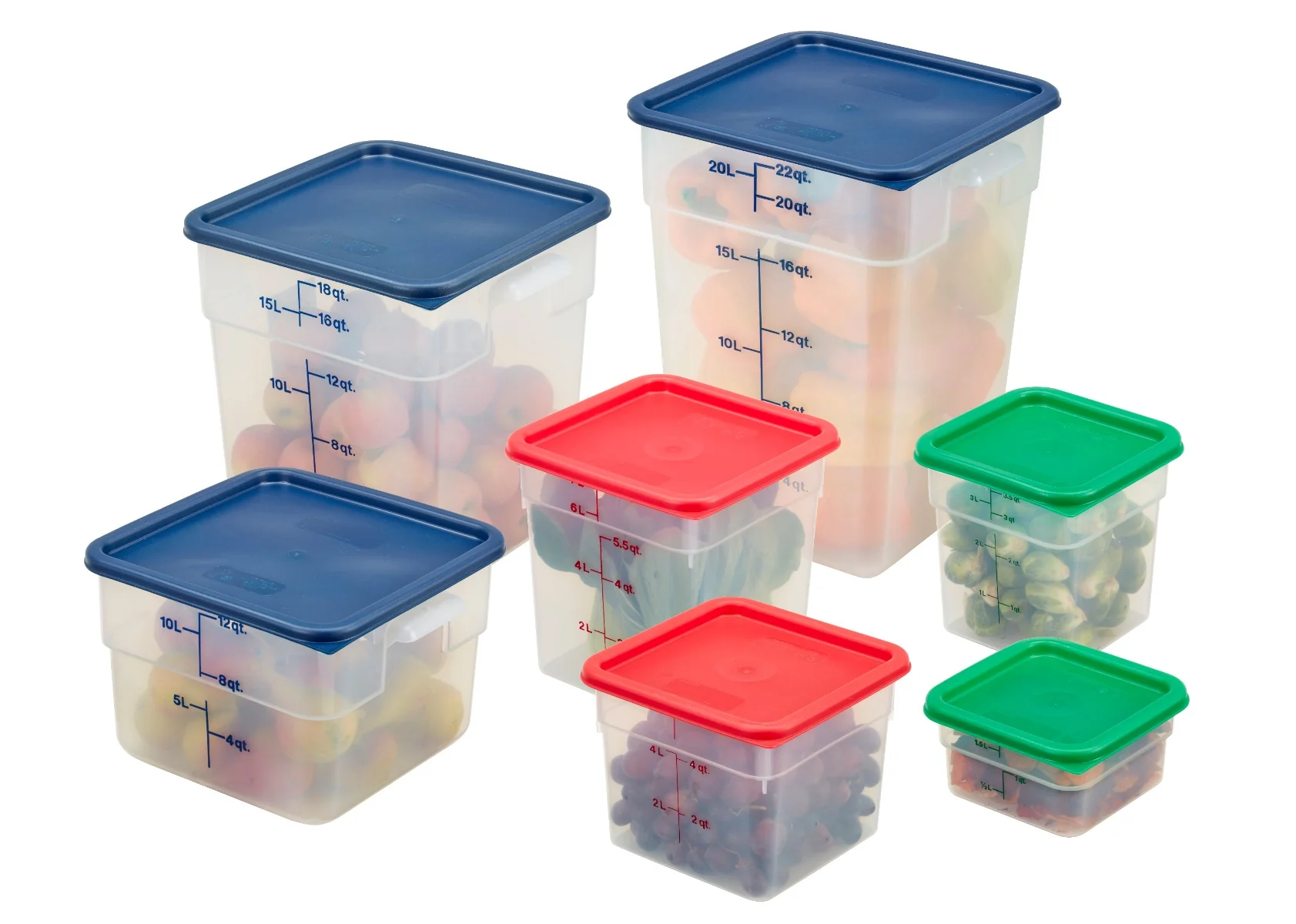 Cambro SFC2452 CamSquare Food Container Lid for 2 & 4 qt - Kelly Green - Image 5