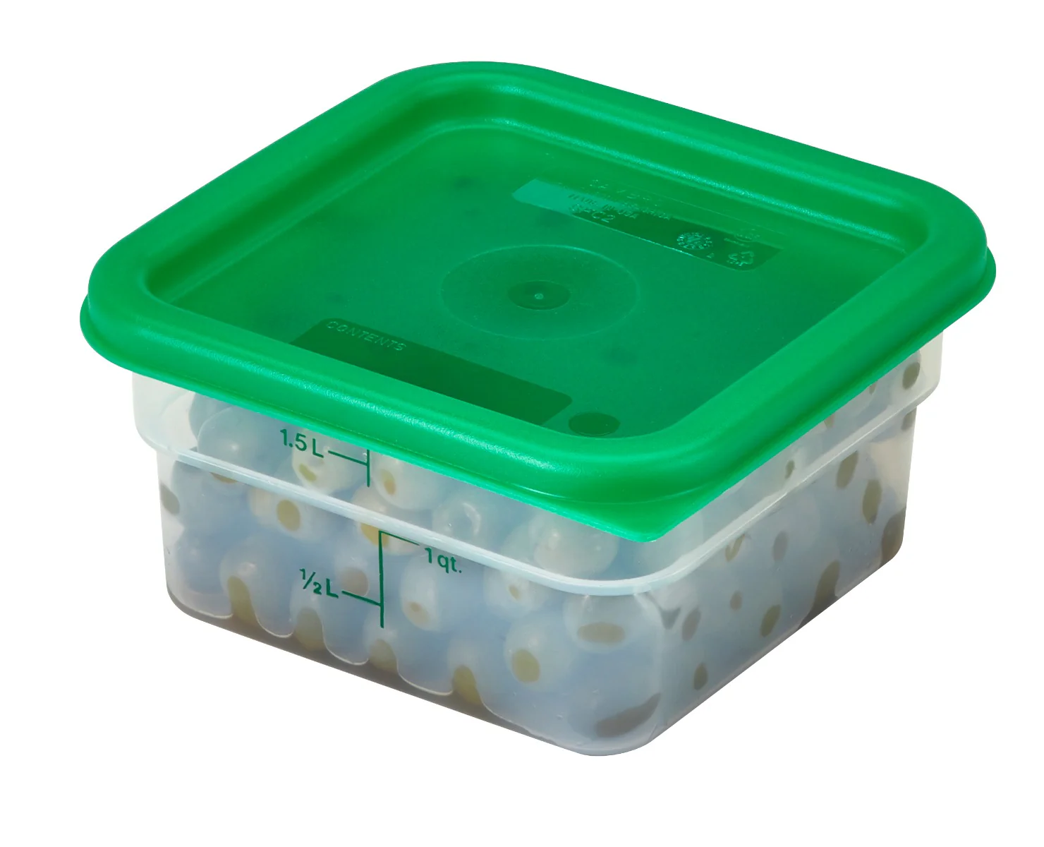Cambro SFC2452 CamSquare Food Container Lid for 2 & 4 qt - Kelly Green - Image 9