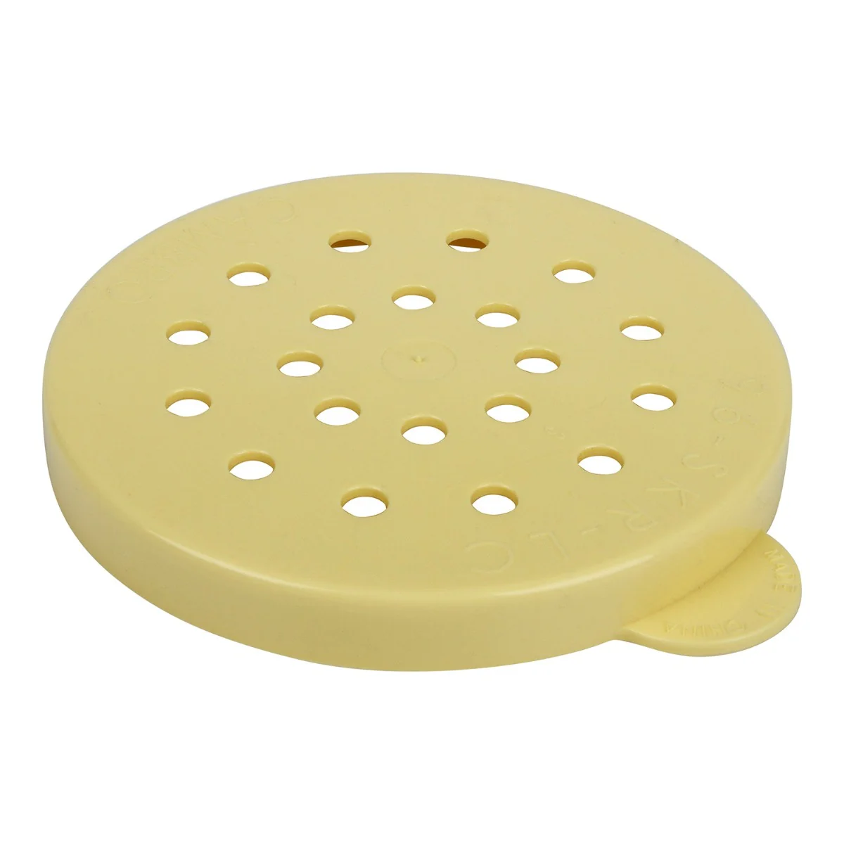 Cambro 96SKRC135 Camwear Polycarbonate Shaker/Dredge with Handle & Yellow Lid for Cheese 10 oz. - Clear - Image 3