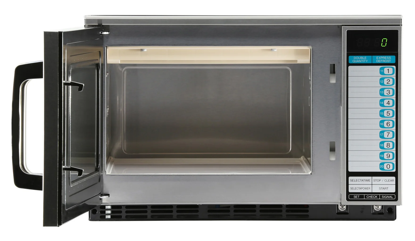 Sharp R-25JTF Stainless Steel Heavy Duty Commercial Microwave Oven with Touch Pad Controls 20-1/8" - 0.7 cu. ft. - 230/208V, 2100W - Image 2