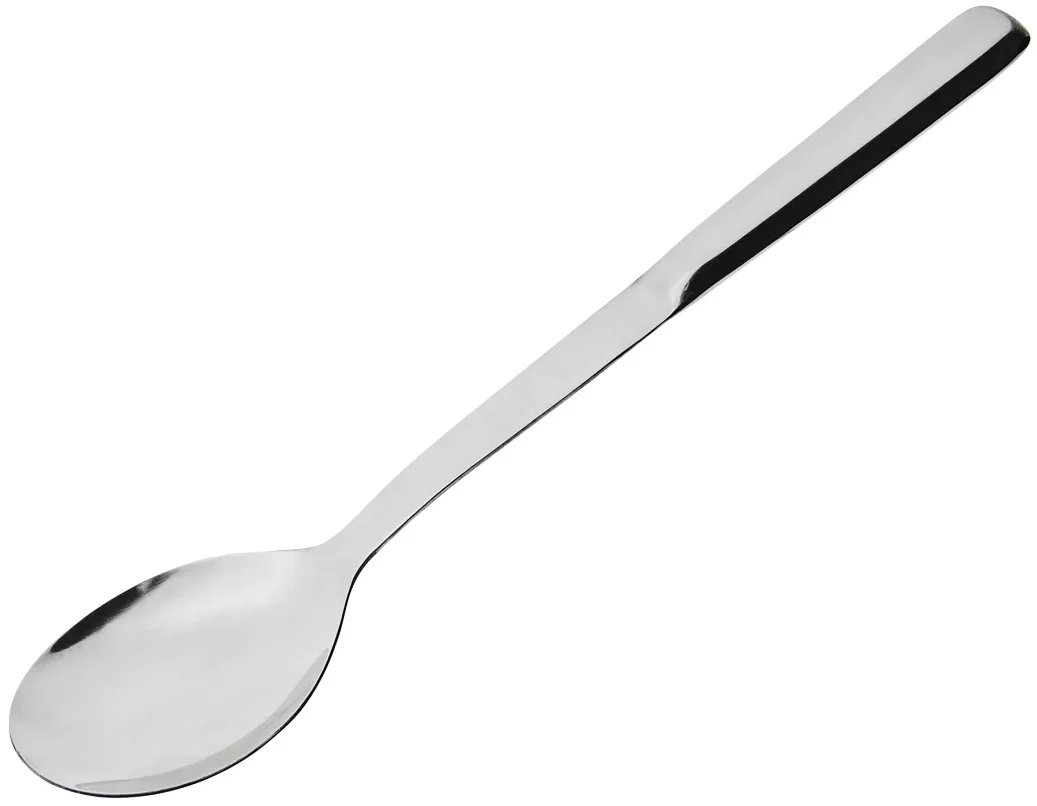 Browne 573154 Elite One-Piece Stainless Steel Solid Serving Spoon with Hollow Handle 11-3/4"
