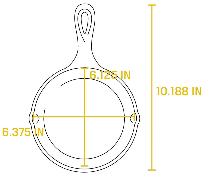 Lodge L3SK3 Round Seasoned Cast Iron Skillet with Handle 6-1/2" - Image 5