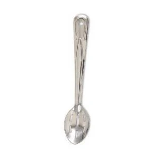 Browne 572133 Conventional Medium Gauge Stainless Steel Slotted Serving Spoon with Reinforced Grooved Handle 13" - Image 2