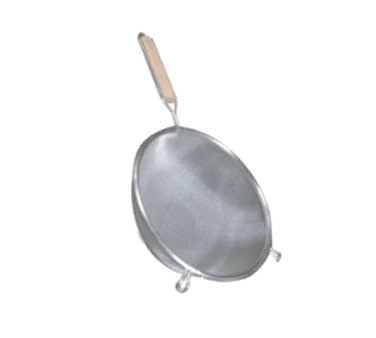 Thunder Group SLSTN5208 Stainless Steel Double Fine Mesh Strainer with Wood Handle 8" Dia. - Image 2