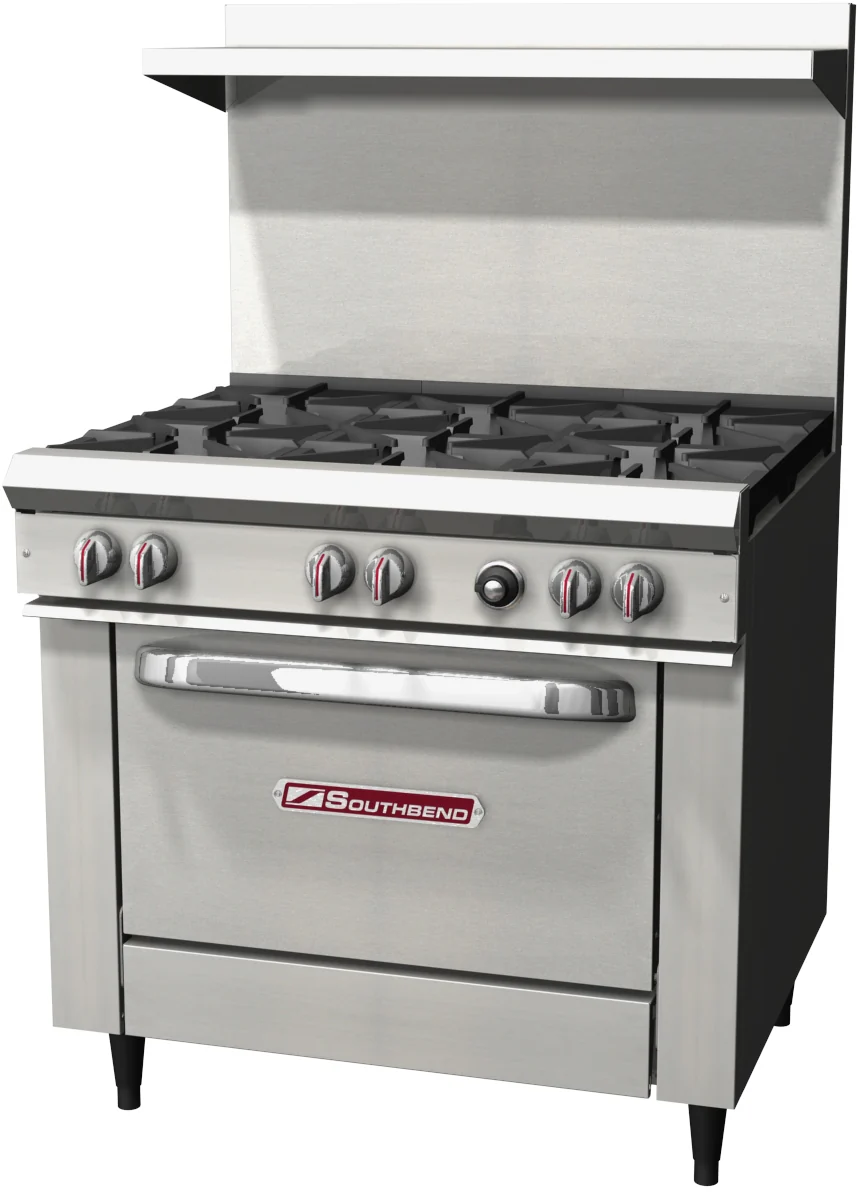 Southbend S36D-NG S-Series Restaurant Natural Gas Range with 6 Open Burners & Standard Oven 36" NG - 203,000 BTU - Image 2