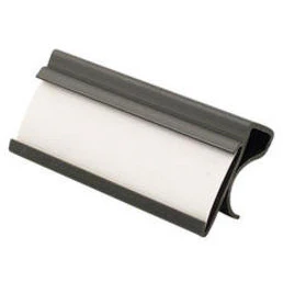 SPG BM1 Slotted ISS Bin Marker Label Holder for Paper Labels 1" x 3" - Black Plastic