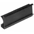SPG BM1 Slotted ISS Bin Marker Label Holder for Paper Labels 1" x 3" - Black Plastic - Image 2