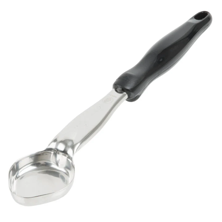 Vollrath 6412120 Jacob's Pride Color-Coded One-Piece Heavy-Duty Stainless Steel Solid Oval Spoodle Food Portioner with Black Nylon Handle 1 oz.