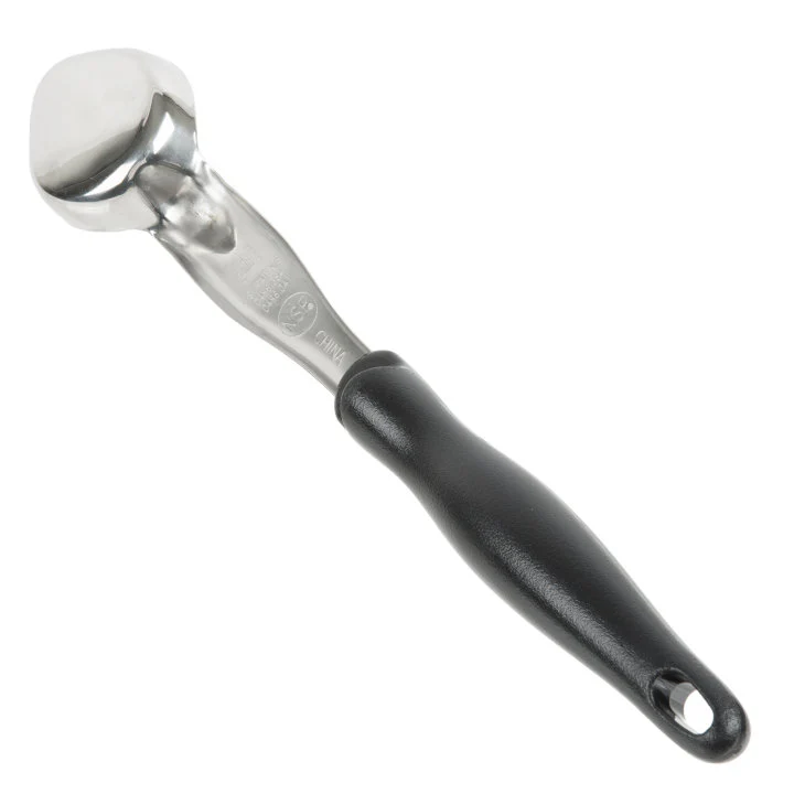 Vollrath 6412120 Jacob's Pride Color-Coded One-Piece Heavy-Duty Stainless Steel Solid Oval Spoodle Food Portioner with Black Nylon Handle 1 oz. - Image 5