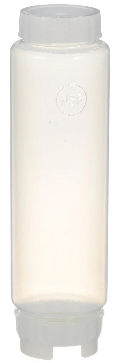 FMP 280-1805 Multi-Purpose Double-Ended FIFO Squeeze Bottle with (1) Label Cap & (1) Dispensing Cap - 16 oz. - Wide Mouth - Image 6