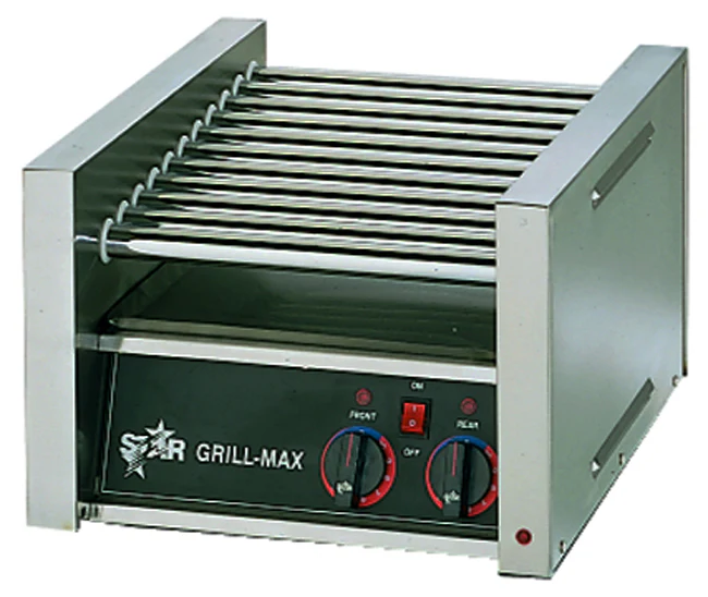 Star 20C Grill-Max Standard Hot Dog Roller Grill with Analog Controls 17-1/8" - Holds 20 Dogs - 120v