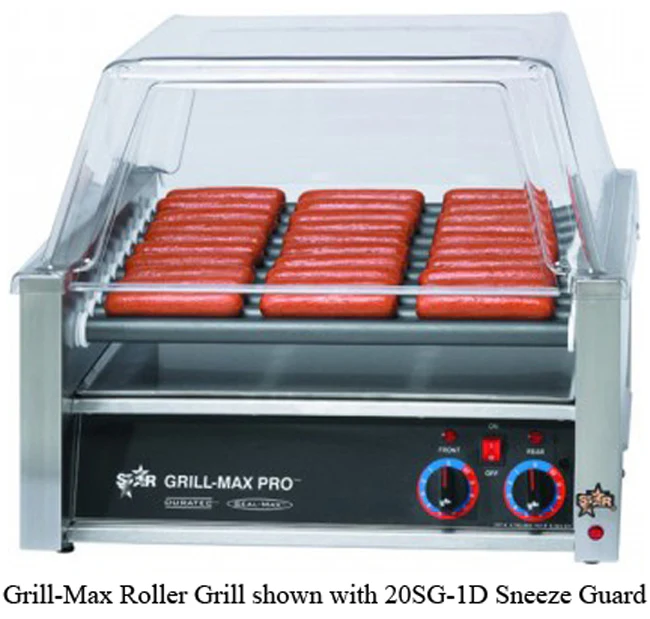 Star 20C Grill-Max Standard Hot Dog Roller Grill with Analog Controls 17-1/8" - Holds 20 Dogs - 120v - Image 2