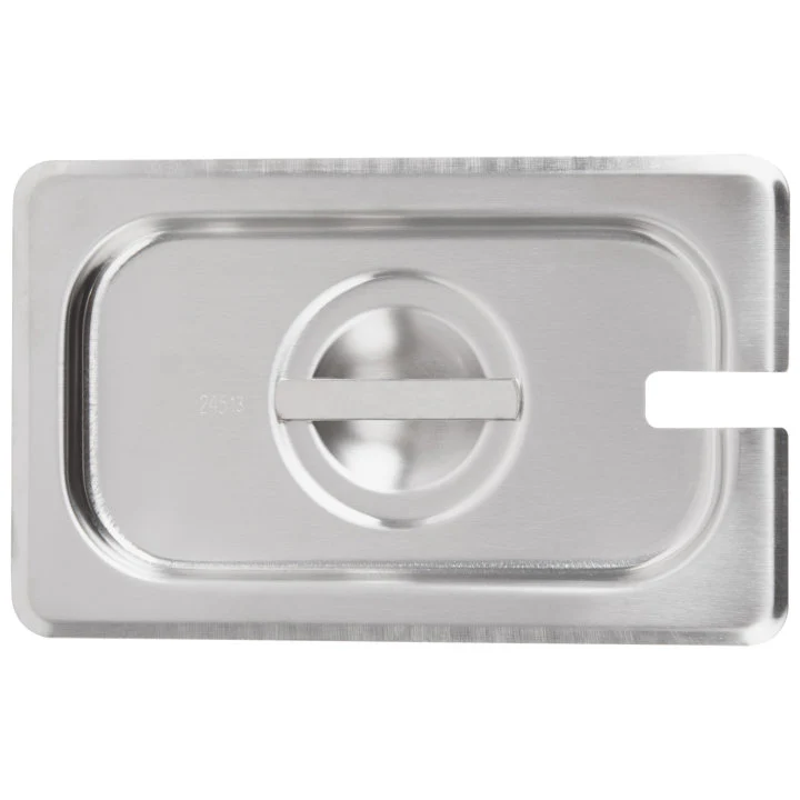 Vollrath 75460 Super Pan V Stainless Steel Steam Table Flat Slotted Food Pan Cover - 1/9 Size - Image 2