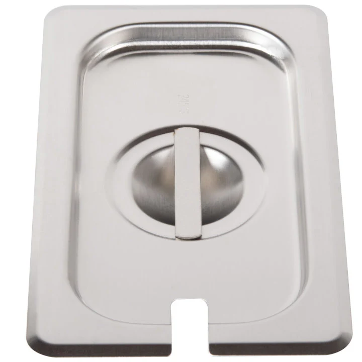 Vollrath 75460 Super Pan V Stainless Steel Steam Table Flat Slotted Food Pan Cover - 1/9 Size - Image 3