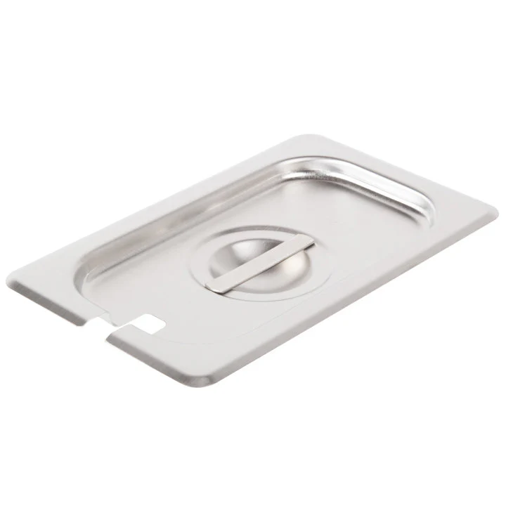 Vollrath 75460 Super Pan V Stainless Steel Steam Table Flat Slotted Food Pan Cover - 1/9 Size - Image 5