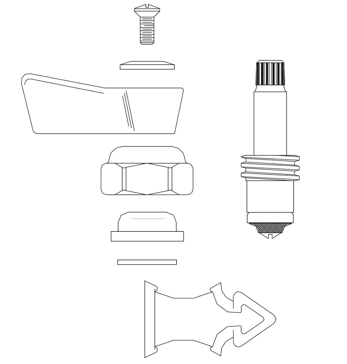 Fisher 3000-0001 Faucet Lever Handle 1/2" Left Hand Swivel Stem Repair Kit - Image 4