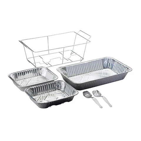Sterno Products 70370 Buffet Kit with (2) Aluminum Half-Size Food Pans & Chafing Fuel 12-3/4" x 20-3/4" - Image 4