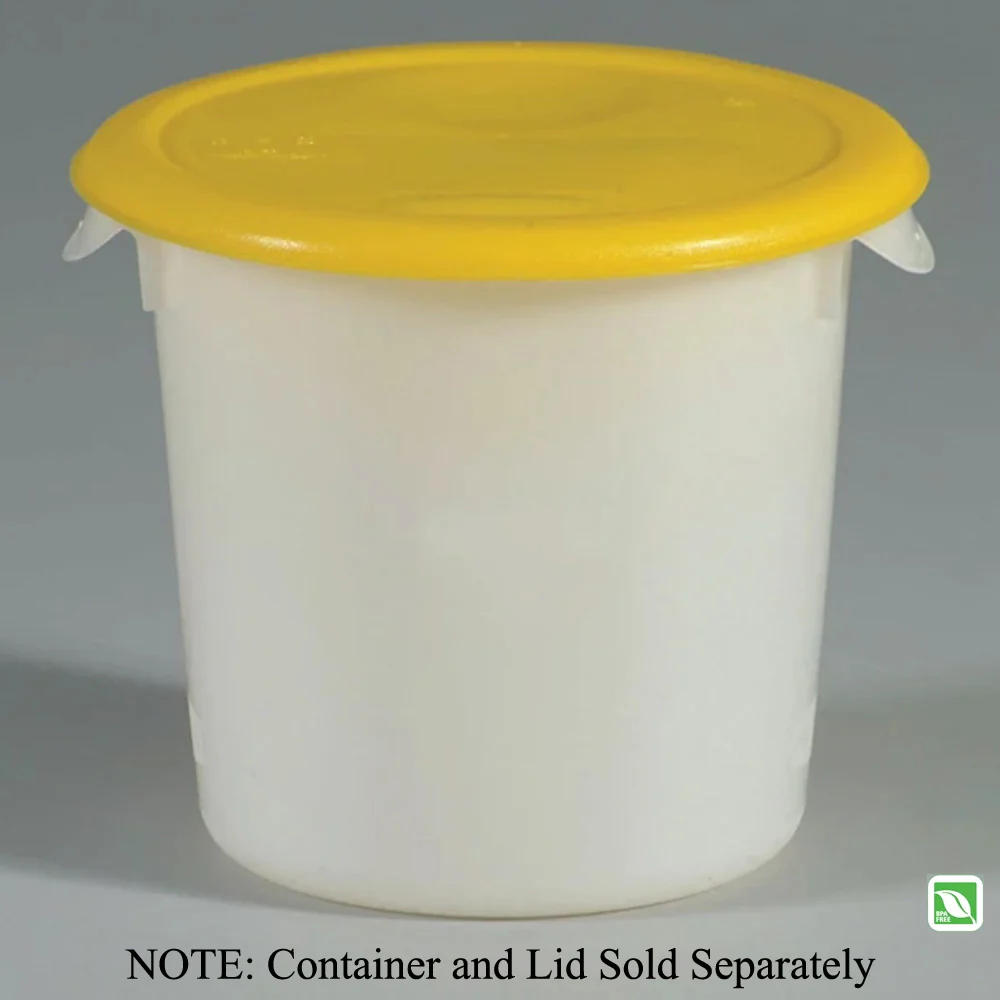 Rubbermaid FG572200YEL Polyethylene Round Food Storage Container Lid for 2-4 qt. - Yellow - Image 2