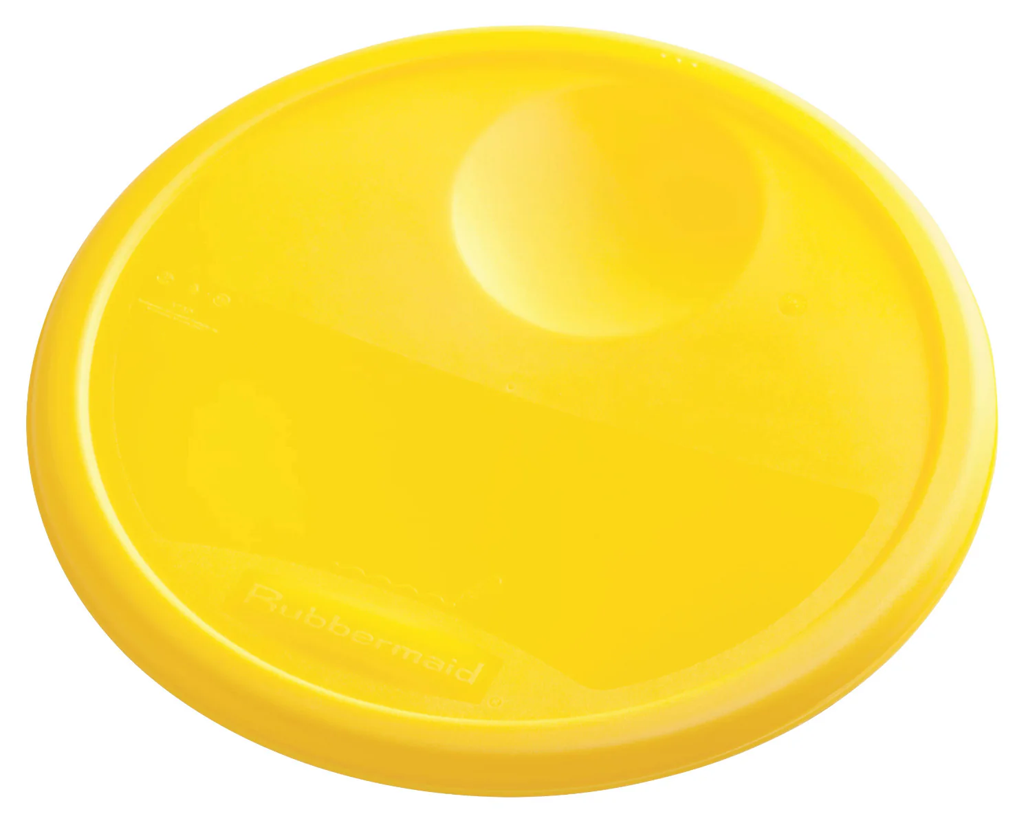 Rubbermaid FG572500YEL Polyethylene Round Food Storage Container Lid for 6-8 qt. - Yellow - Image 2