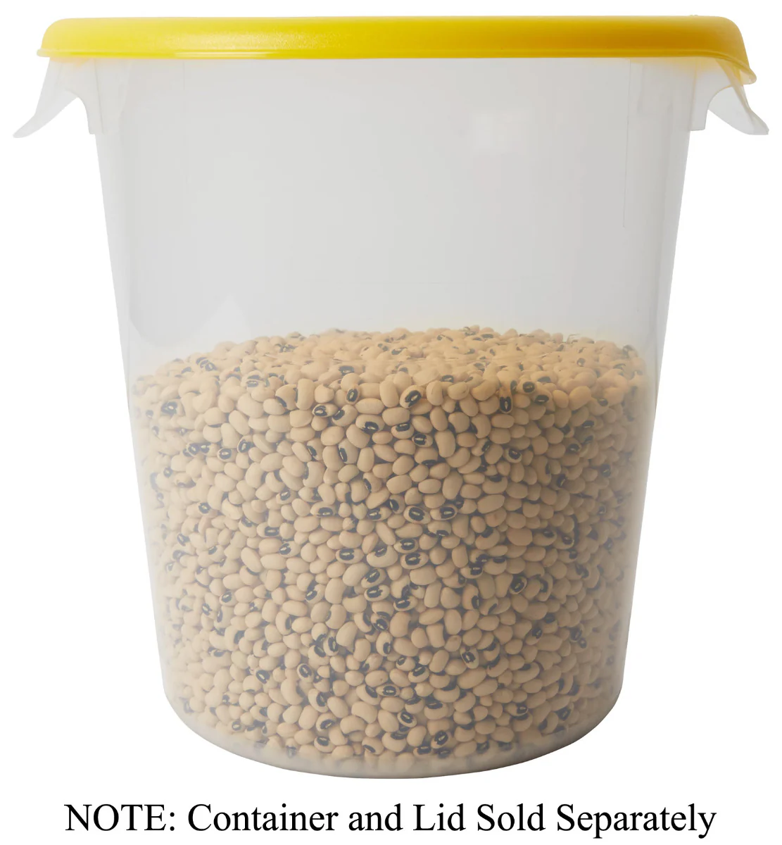 Rubbermaid FG572500YEL Polyethylene Round Food Storage Container Lid for 6-8 qt. - Yellow - Image 4