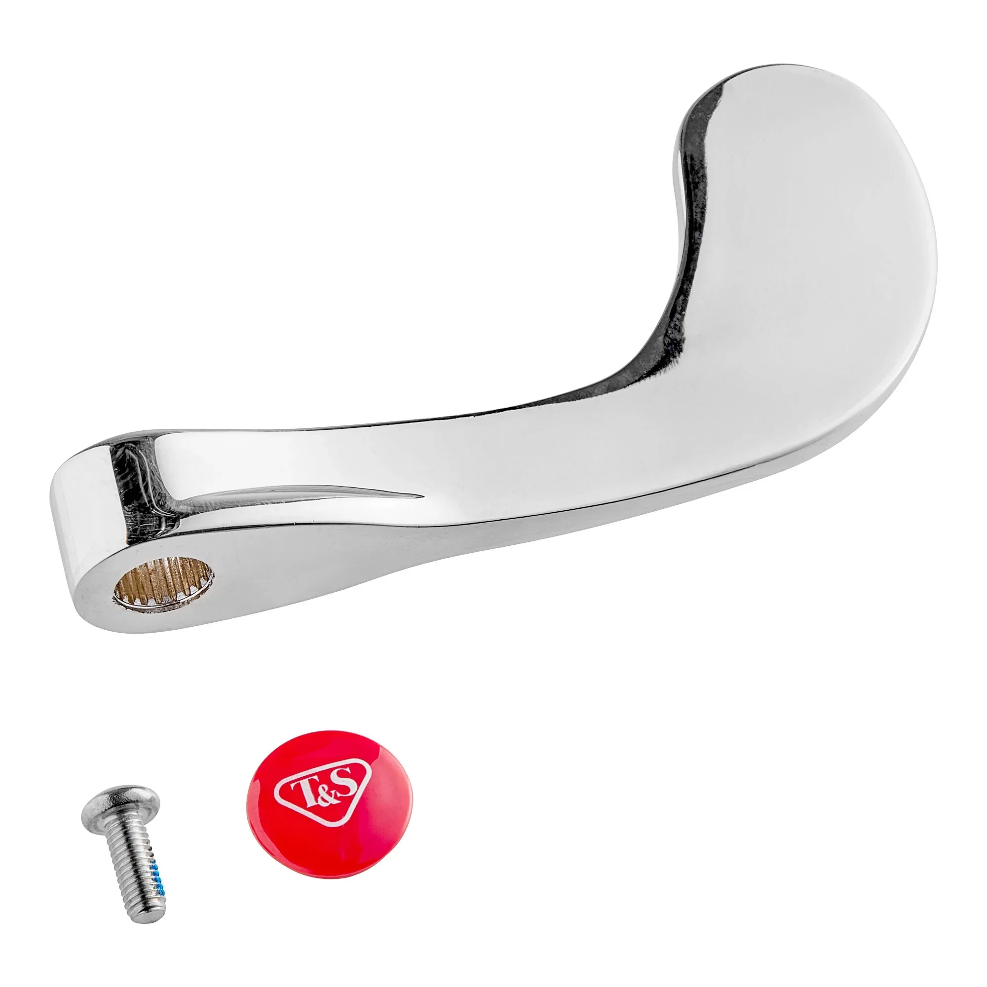 T&S B-WH4H-NS 4" Wrist Action Handle Hot Red Index