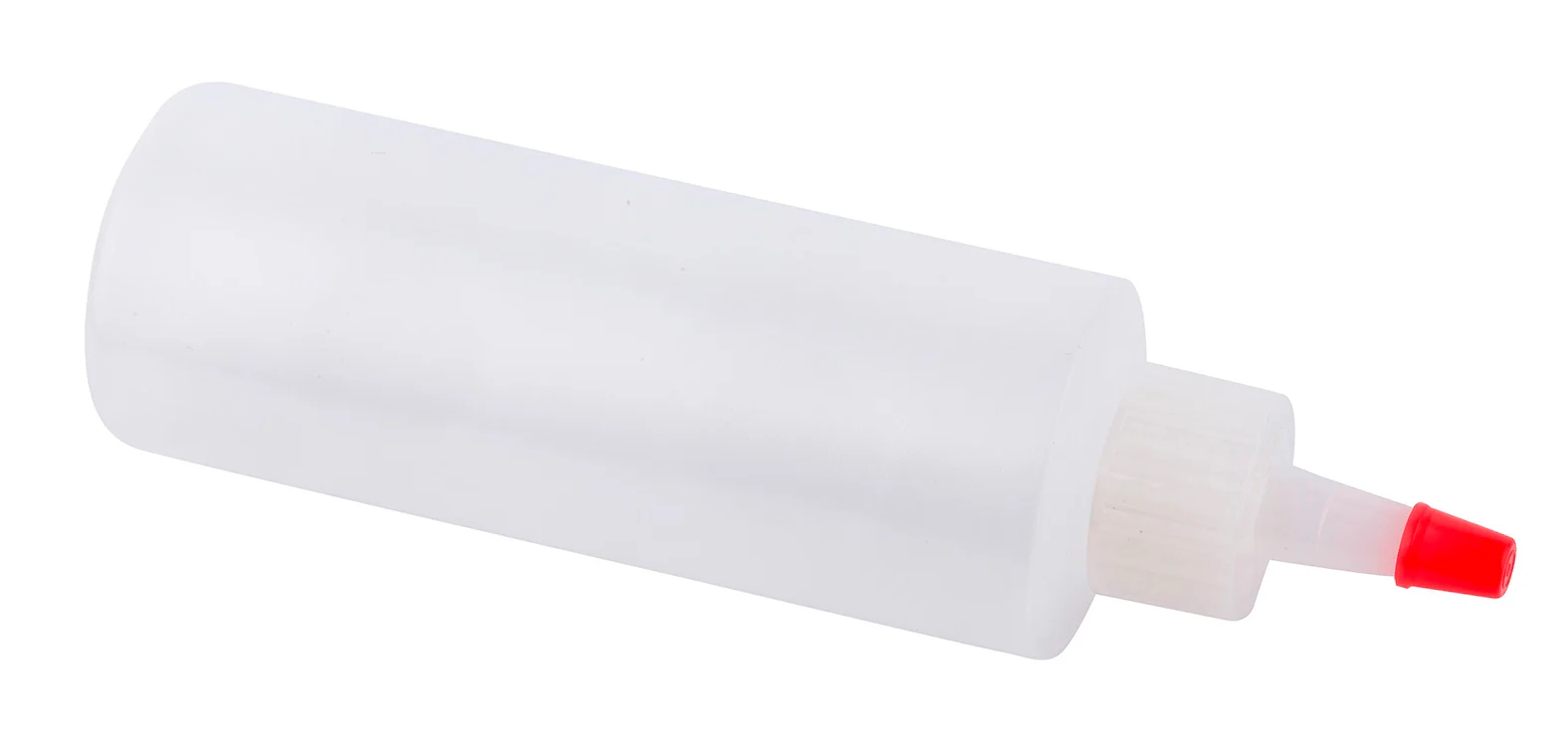 TableCraft 1104 Chef's Polyethylene Squeeze Bottle with Natural Cone Tip and Red Cap 4 oz. - Clear - 24/Case - Image 5