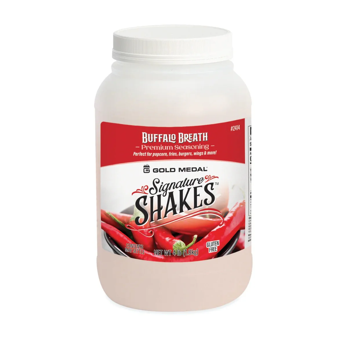 Gold Medal 2414 Signature Shakes Seasoning Shake-On Flavor - 4 lb. Jar - Buffalo Breath