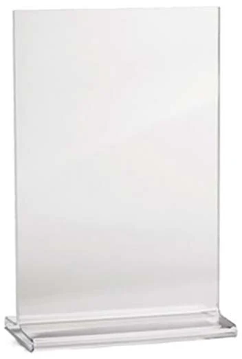 TableCraft 85110 Acrylic Two-Sided Table Tent Menu Holder 8-1/2"W x 11-1/4"H