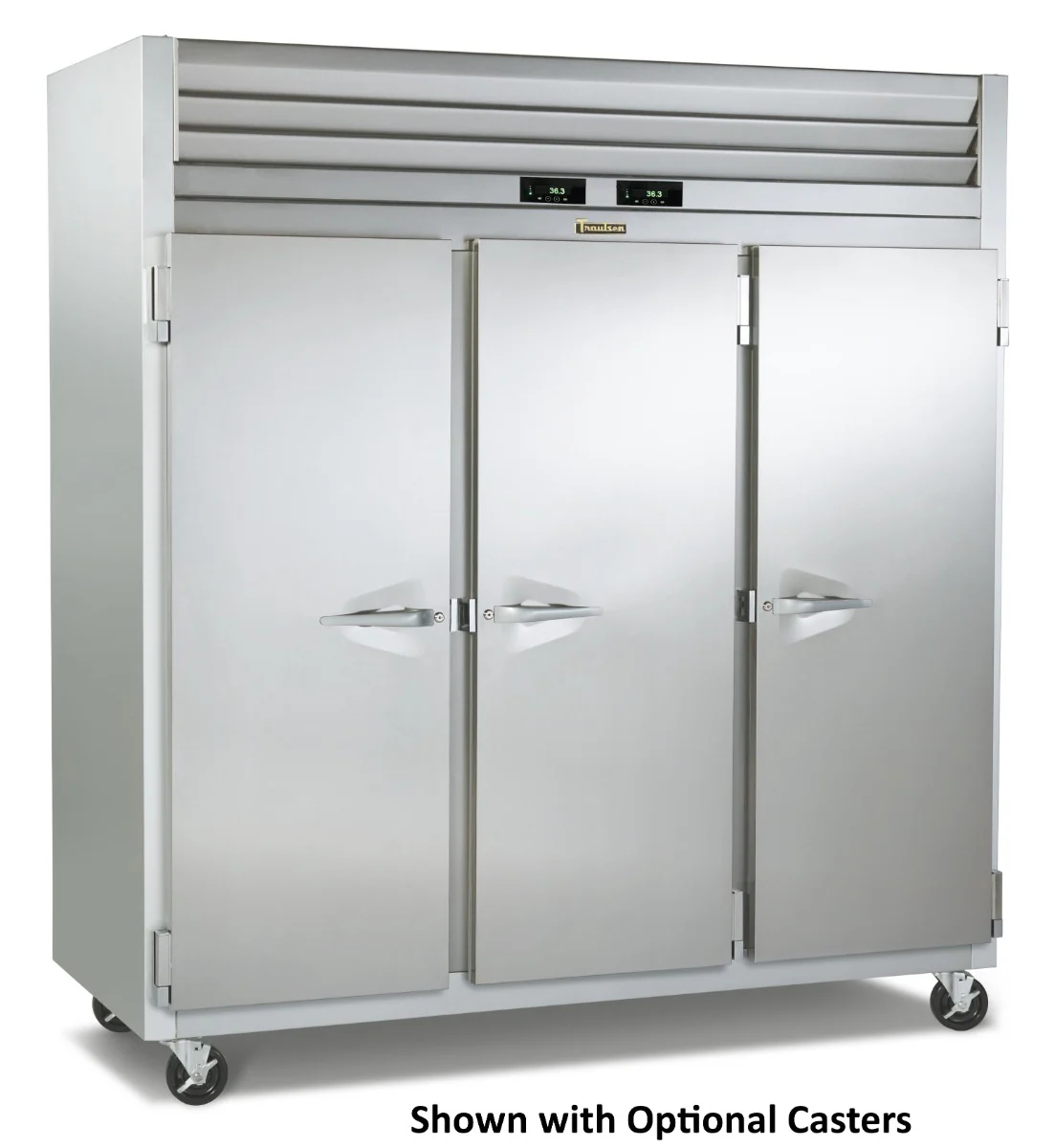 Traulsen ADT332WUT-FHS Spec-Line 3-Section 3 Solid Door Dual Temp Reach-In Refrigerator / Freezer 86" - 75.38 cu. ft. - Image 4