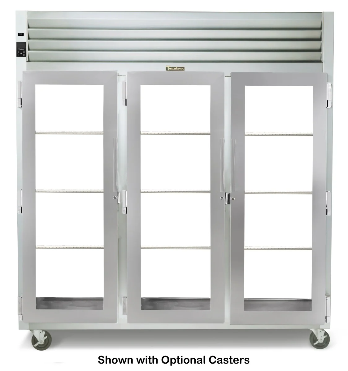 Traulsen AHT332NPUT-FHG Spec-Line 3-Section 3 Glass Door front / 3 Glass Door Rear Reach-In Pass-Thru Refrigerator 76" - 76.25 cu. ft. - 115v
