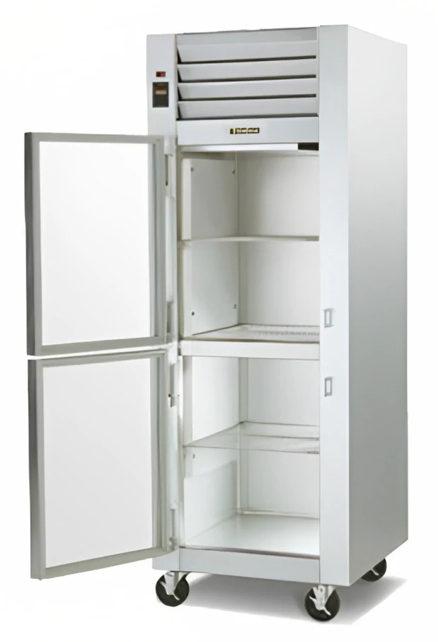 Traulsen G11001 1-Section Left Hinged 2 Glass Half Door Reach-In Refrigerator 30" - 24.2 Cu. Ft. - Image 3