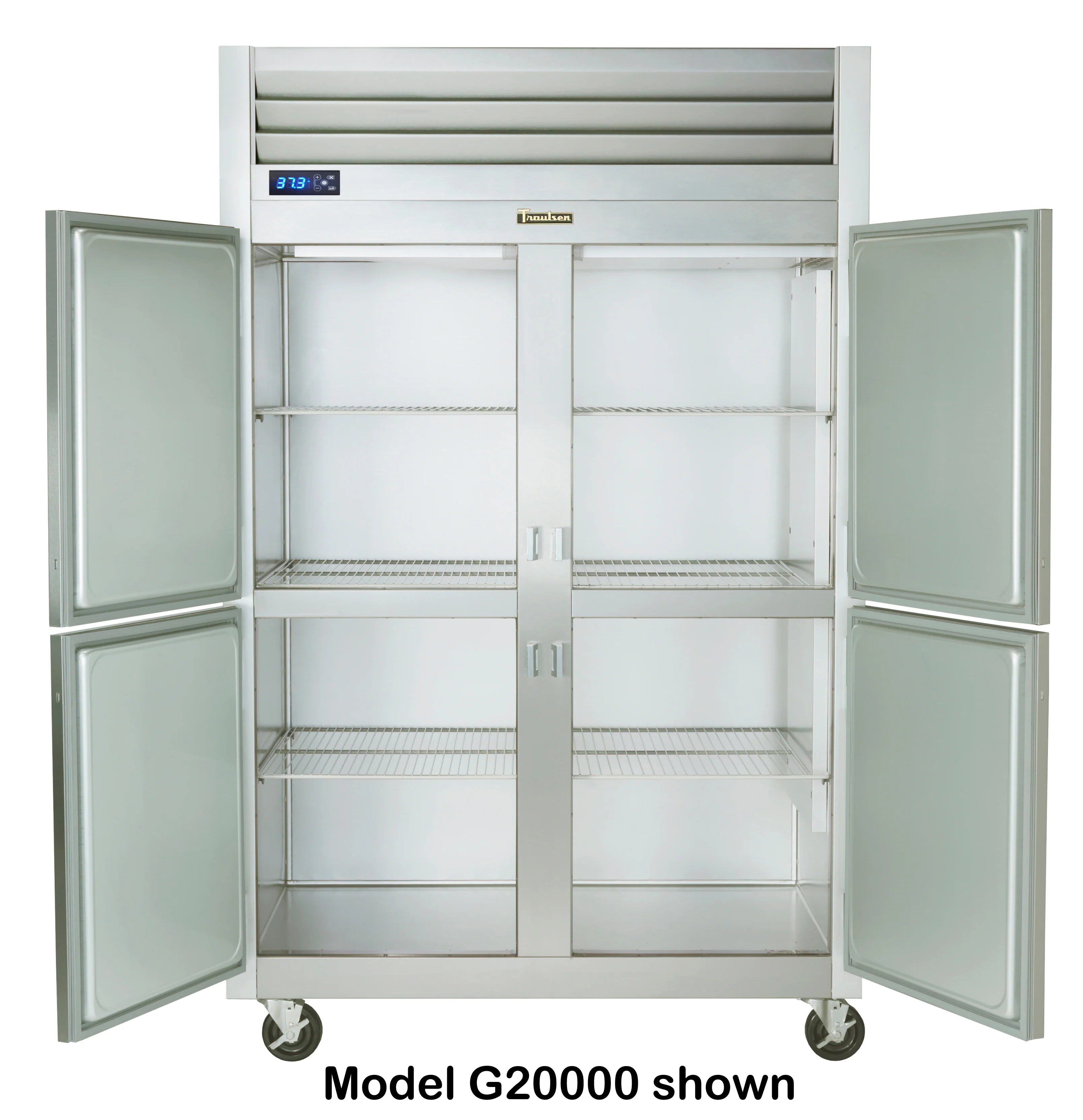 Traulsen G20002 2-Section Right/Right Hinged 4 Solid Half Door Reach-In Refrigerator 52" - 46 Cu. Ft. - Image 2