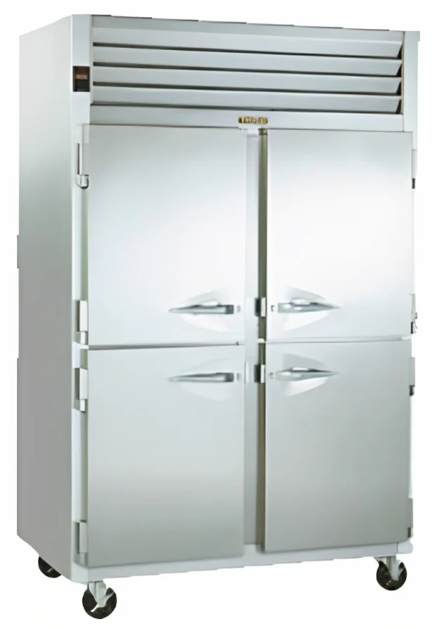 Traulsen G20003 2-Section Left/Left Hinged 4 Solid Half Door Reach-In Refrigerator 52" - 46 Cu. Ft. - Image 3