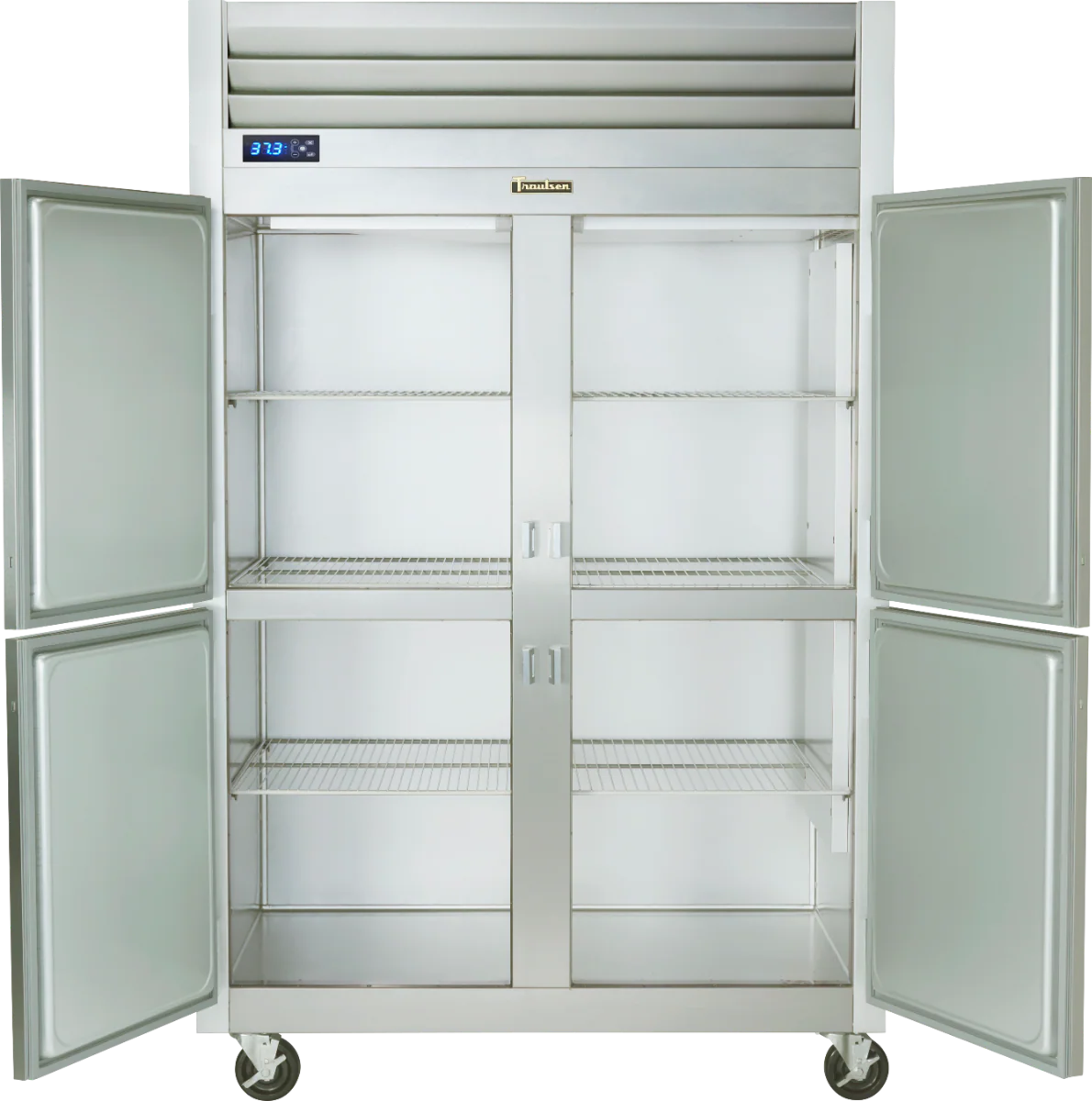 Traulsen G20003 2-Section Left/Left Hinged 4 Solid Half Door Reach-In Refrigerator 52" - 46 Cu. Ft. - Image 4
