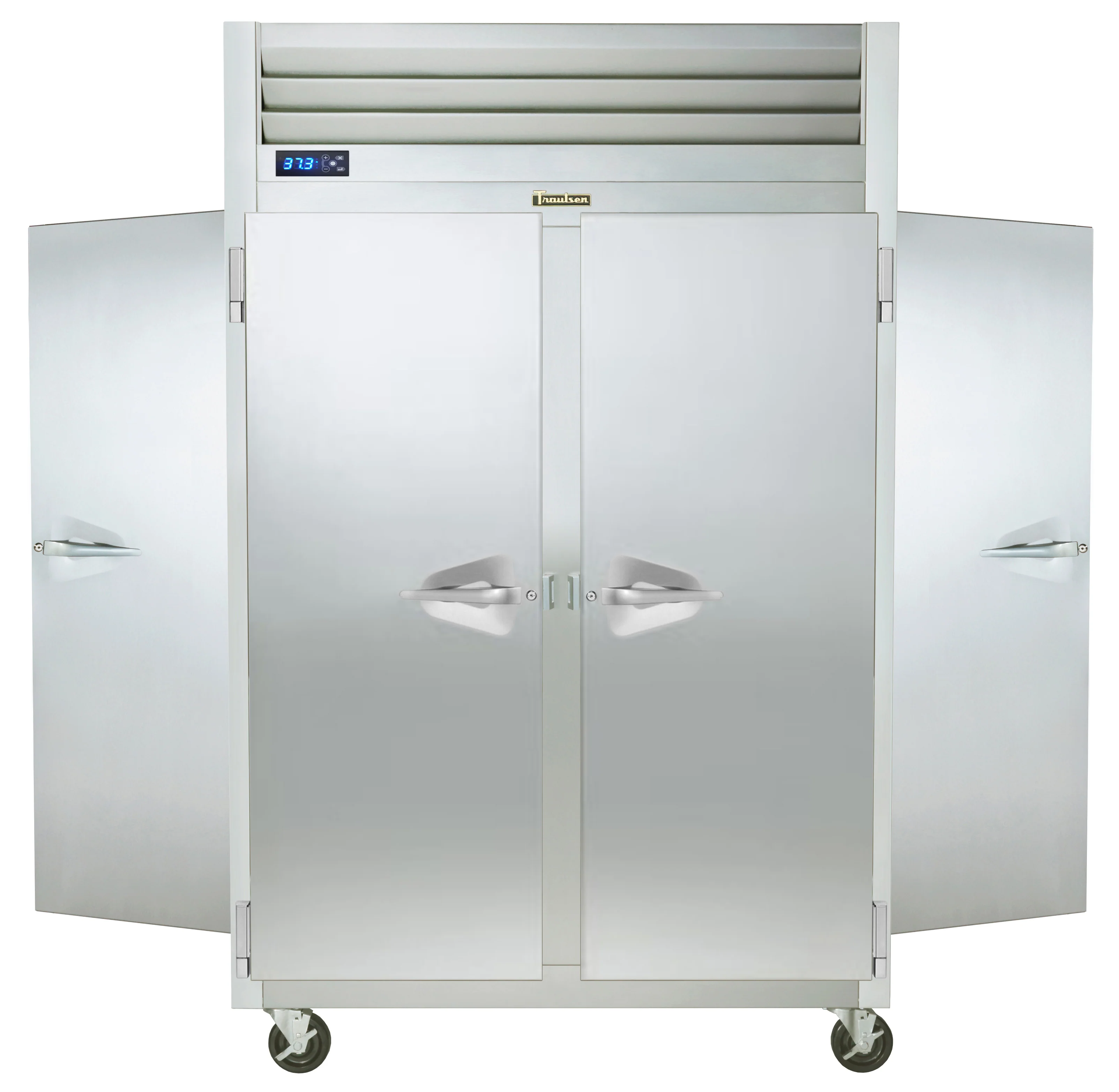 Traulsen G20014P 2-Section Left/Right Hinged 2 Solid Door Pass-Thru Refrigerator 52" - 48.8 Cu. Ft. - Image 4