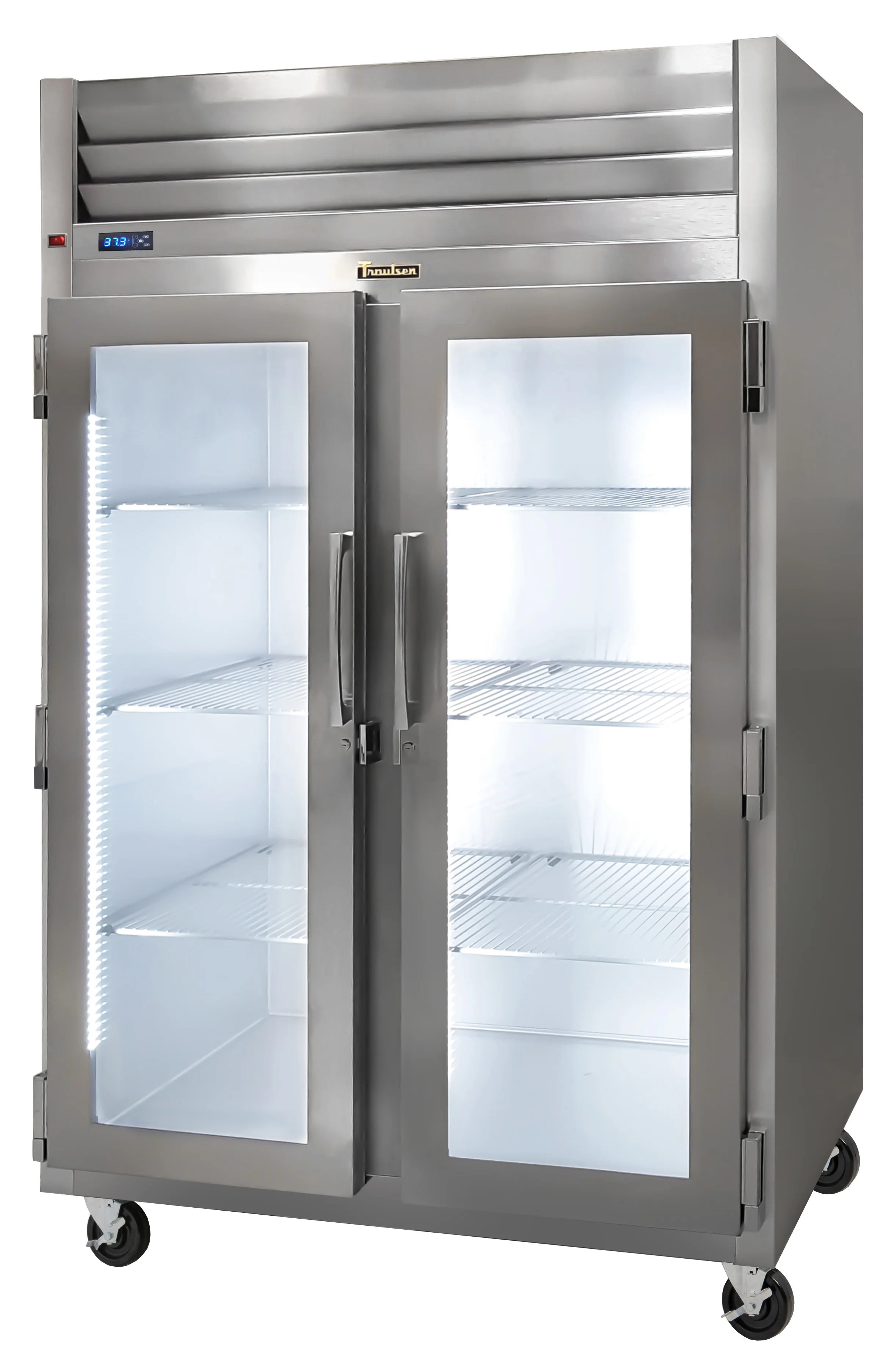Traulsen G21010 2-Section Left/Right Hinged 2 Glass Door Reach-In Refrigerator 52" - 46 Cu. Ft.