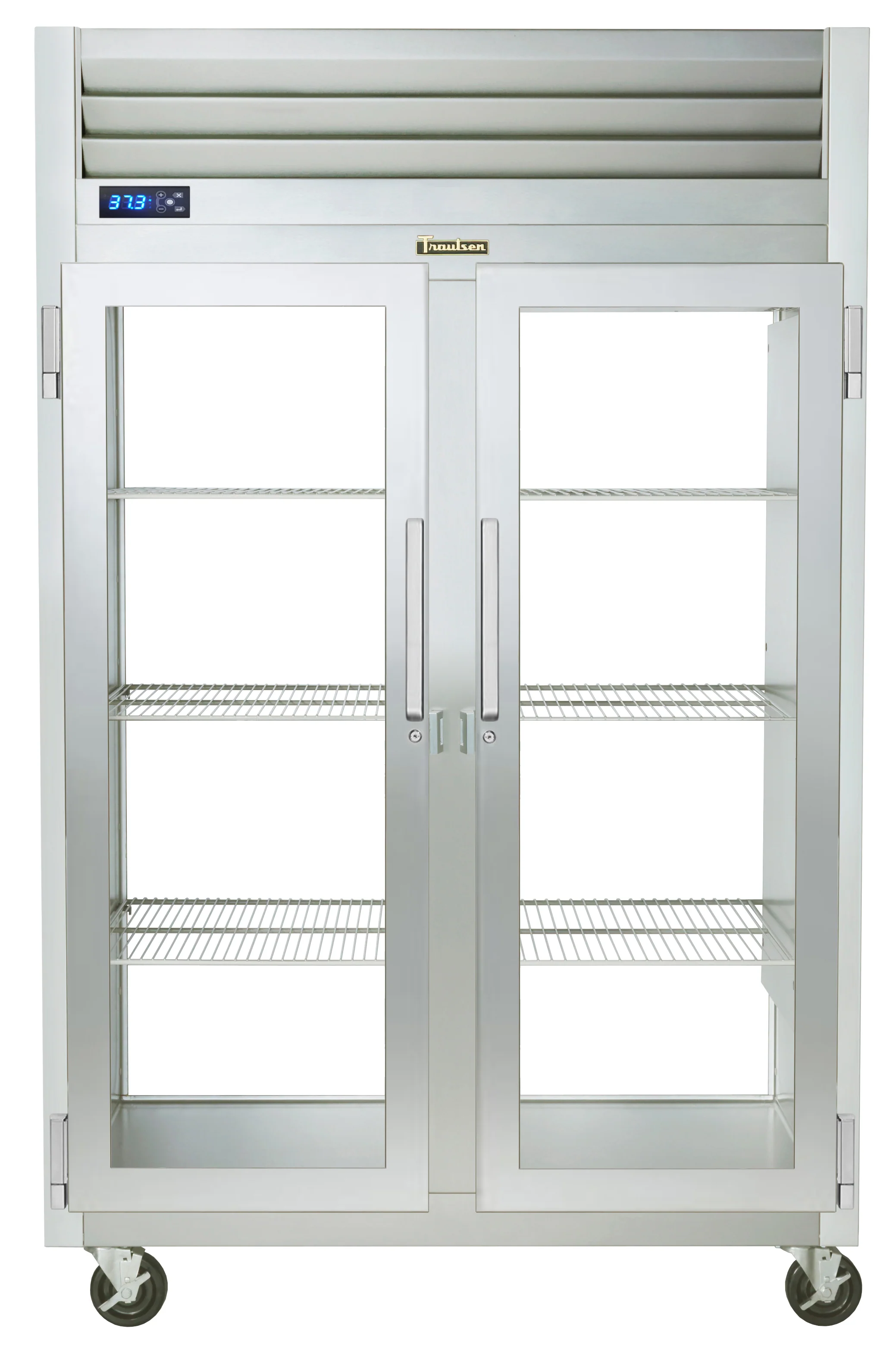 Traulsen G21014P 2-Section Left/Right Hinged 2 Glass Door Pass-Thru Refrigerator 52" - 48.8 Cu. Ft.