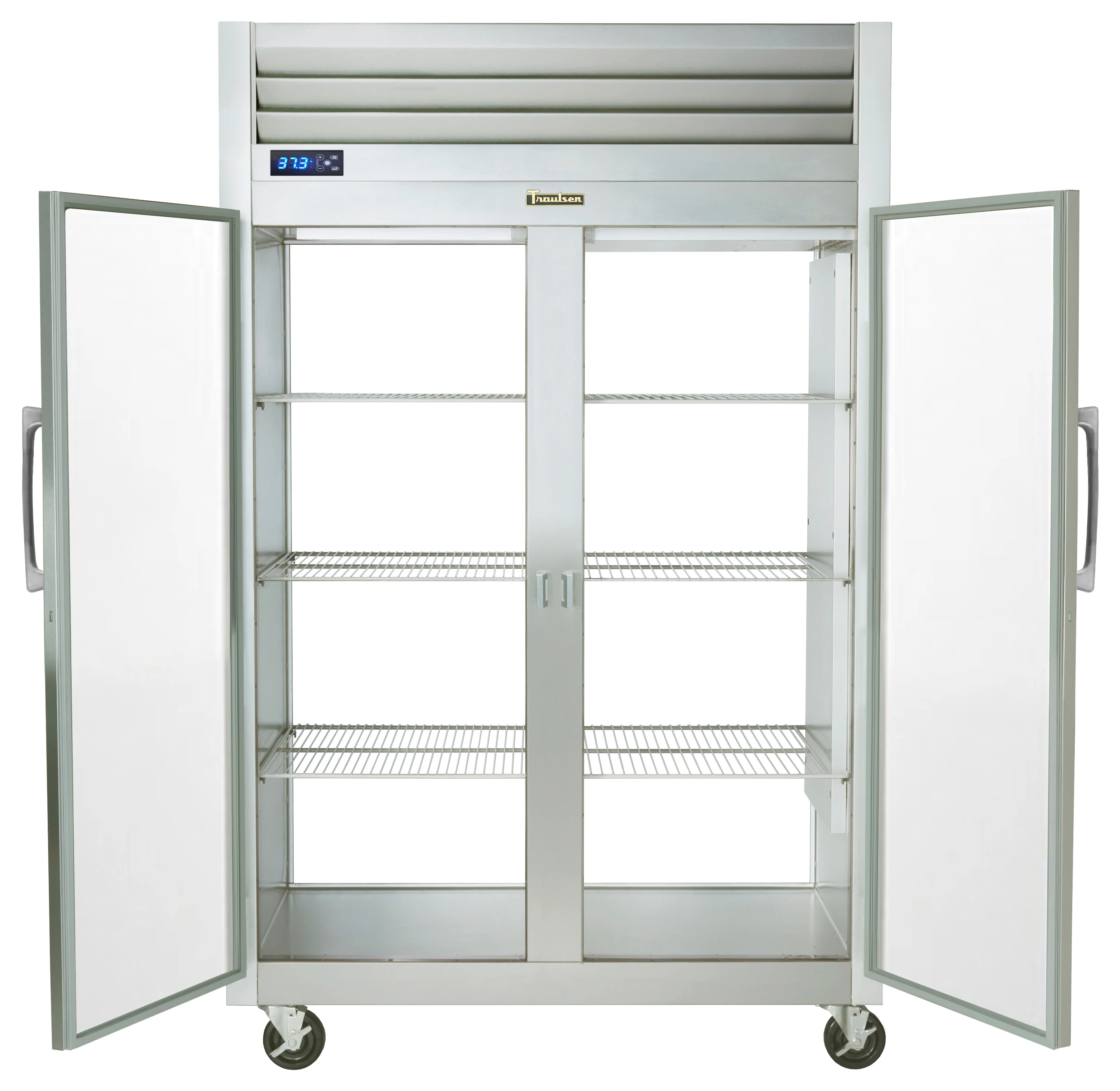 Traulsen G21014P 2-Section Left/Right Hinged 2 Glass Door Pass-Thru Refrigerator 52" - 48.8 Cu. Ft. - Image 2