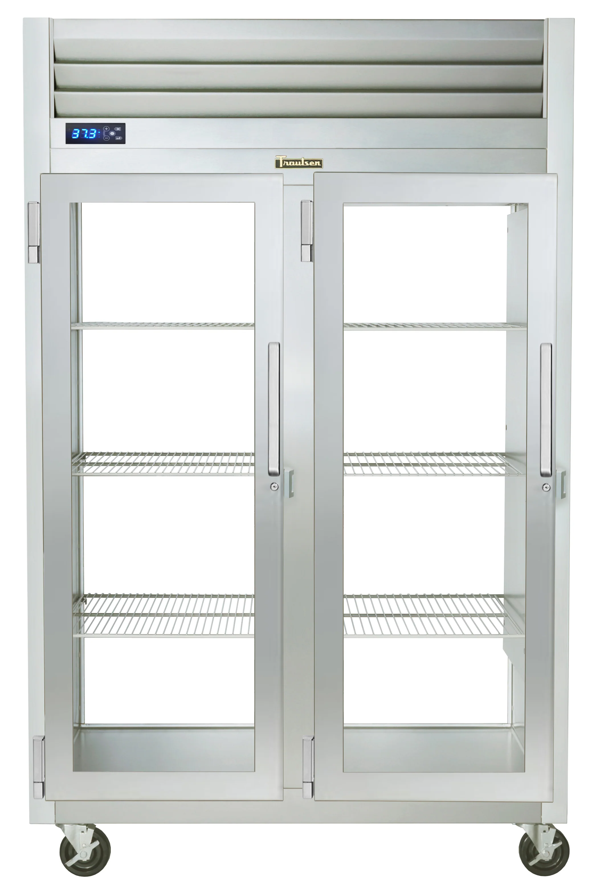 Traulsen G21015P 2-Section Left/Left Hinged 2 Glass Door Pass-Thru Refrigerator 52" - 48.8 Cu. Ft.
