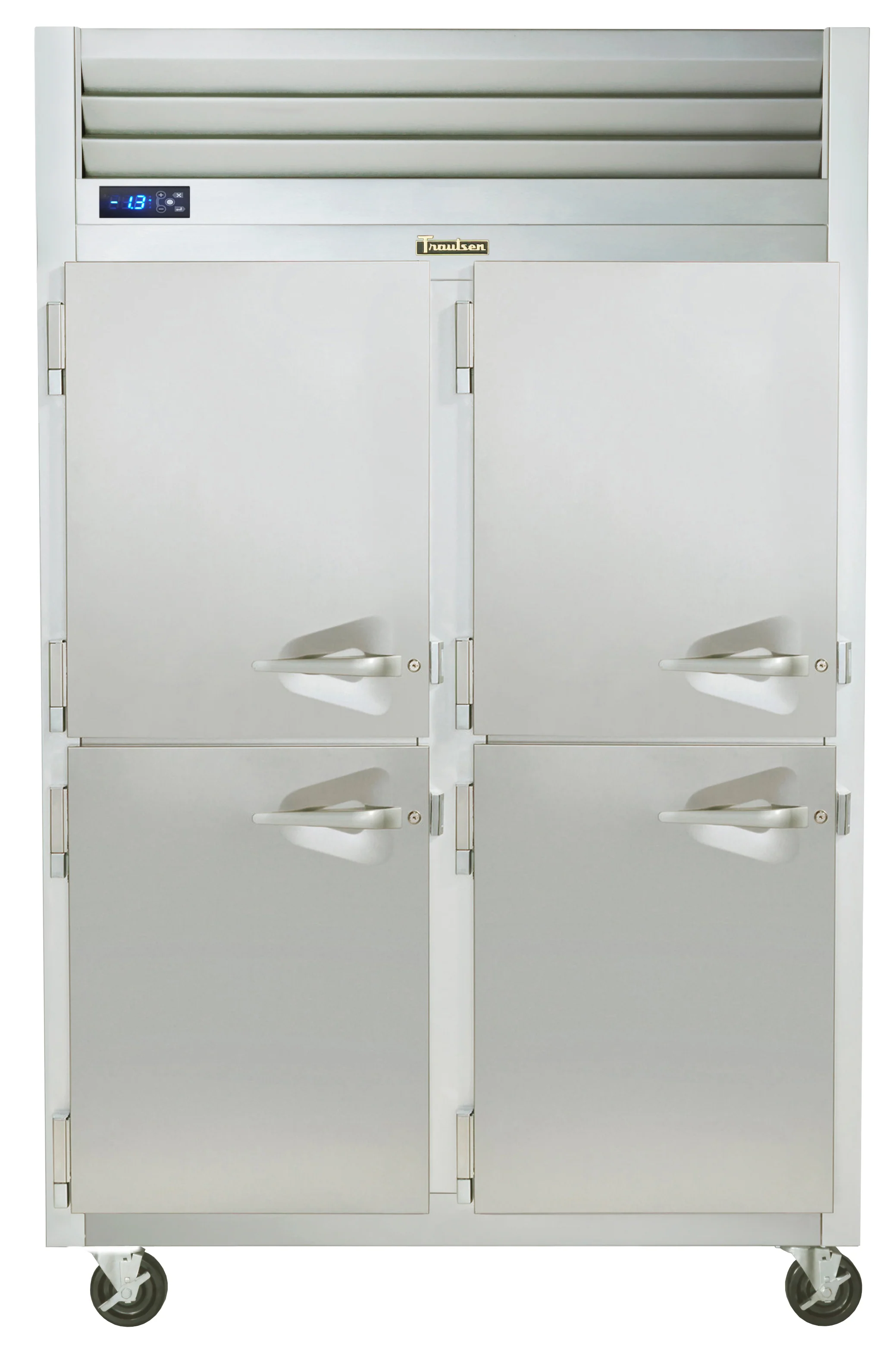 Traulsen G22003 2-Section Left/Left Hinged 4 Solid Half Door Reach-In Freezer 52" - 46 Cu. Ft.