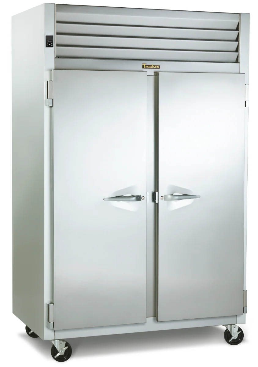 Traulsen G24313 2-Section Left/Left Hinged 2 Solid Full Door Reach-In Hot Food Holding Cabinet 52" - 44 cu.ft. - 208v/115v