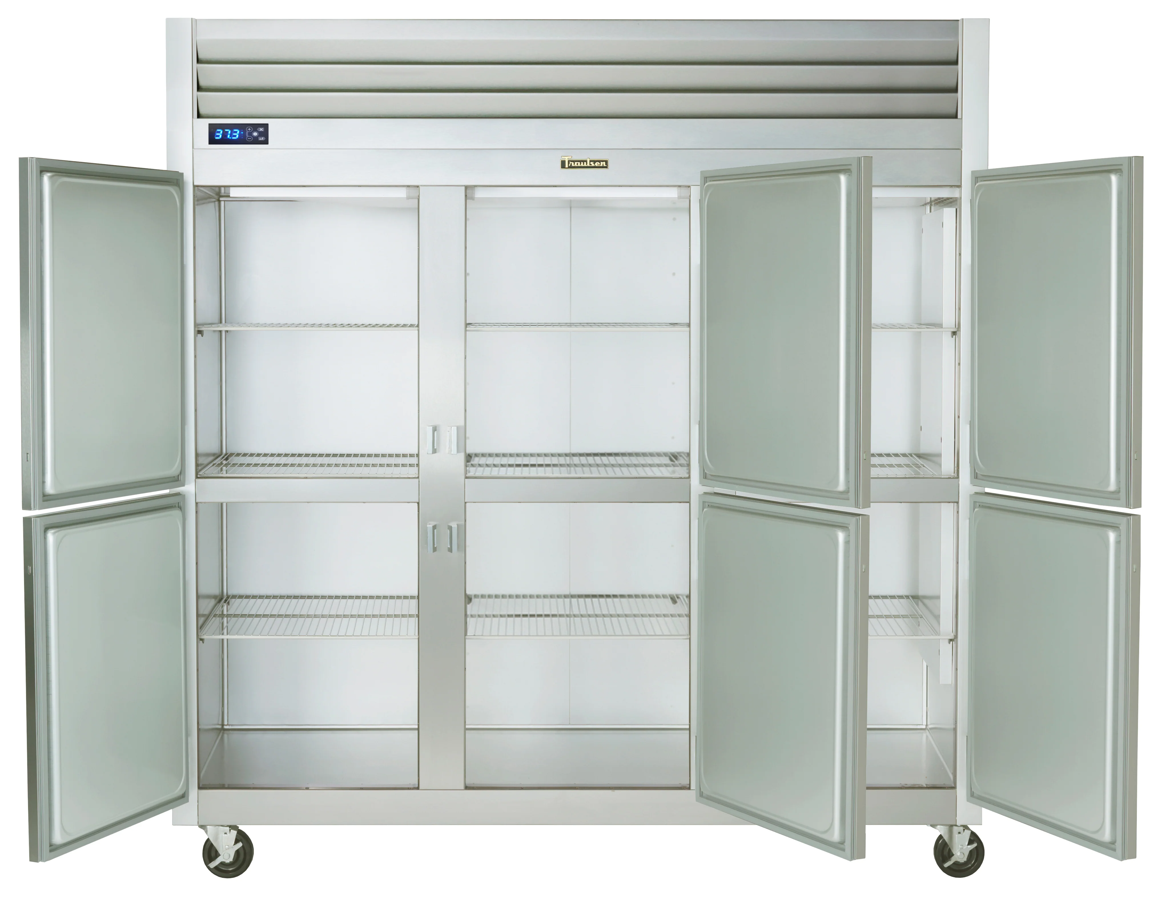 Traulsen G30000 3-Section Left/Right/Right Hinged 6 Solid Half Door Reach-In Refrigerator 76" - 69.1 Cu. Ft. - Image 2
