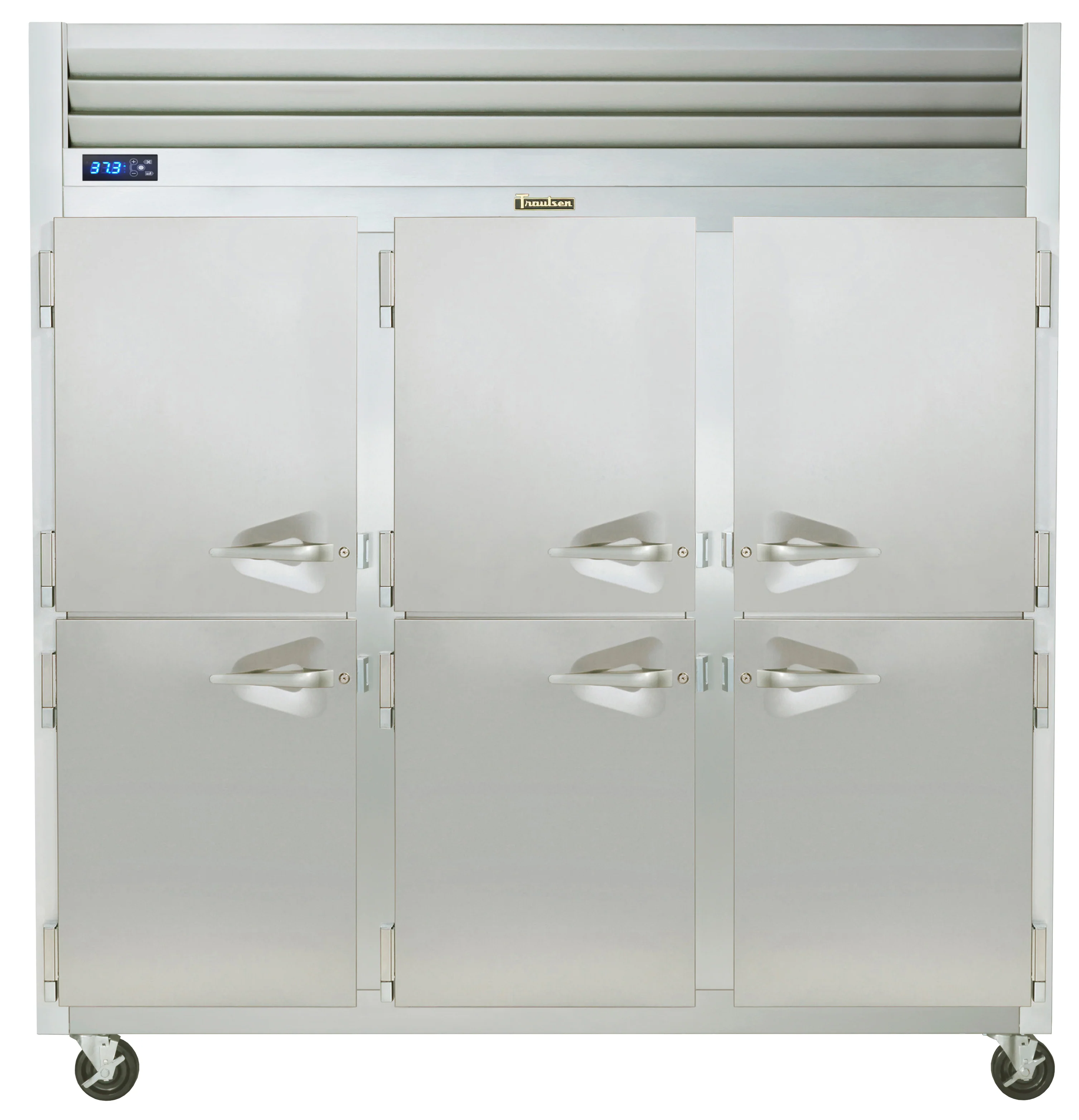 Traulsen G30001 3-Section Left/Left/Right Hinged 6 Solid Half Door Reach-In Refrigerator 76" - 69.1 Cu. Ft.